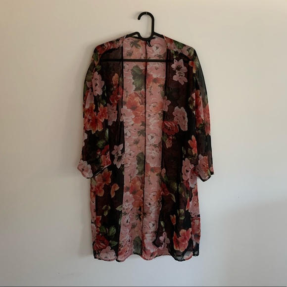 HeartSoul Tops - floral sheer kimono